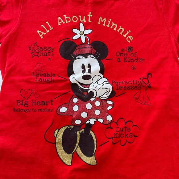 Mini Mouse Red T-Shirt & Hanna Andersson Denim Skirt Bundle Girls Size M - Picture 3 of 8